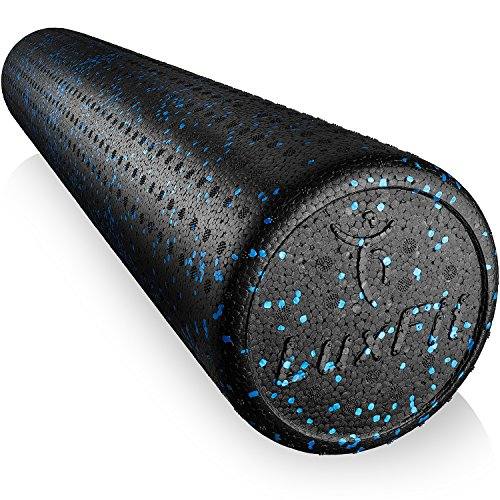 LuxFit Foam Roller, Speckled Foam Rollers for Muscles '3 Year Warranty' High Density Foam Roller for Physical Therapy Exercise Deep Tissue Muscle Massage MyoFacial Release Back Roller (Blue, 24 Inch)