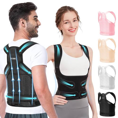 Fit Geno Posture Corrector for Women &amp; Men, Back Shoulder Support Brace