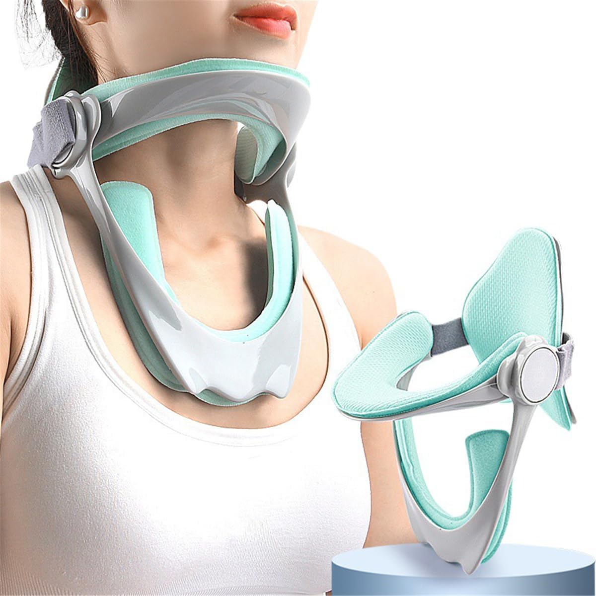 Adjustable Neck Brace, Neck Stretcher Cervical Collar Neck Traction Device for Neck Pain and Support, Neck Protector Forward Head Neck Posture Corrector for Women &amp; Men Cervical Spine Pressure Relief